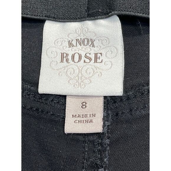 Knox Rose womens flare jeans sz 8 high waist black stretch denim retro - Picture 2 of 12